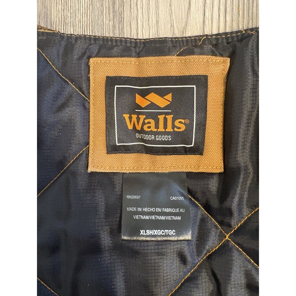 Walls Bib Overalls Mens Work Quilted Insulated Lined Cotton XLarge - Picture 5 of 8